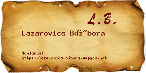 Lazarovics Bíbora névjegykártya